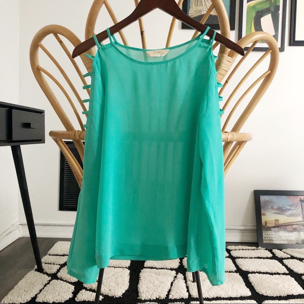 Anthropologie Sleeve Cut Out Blouse